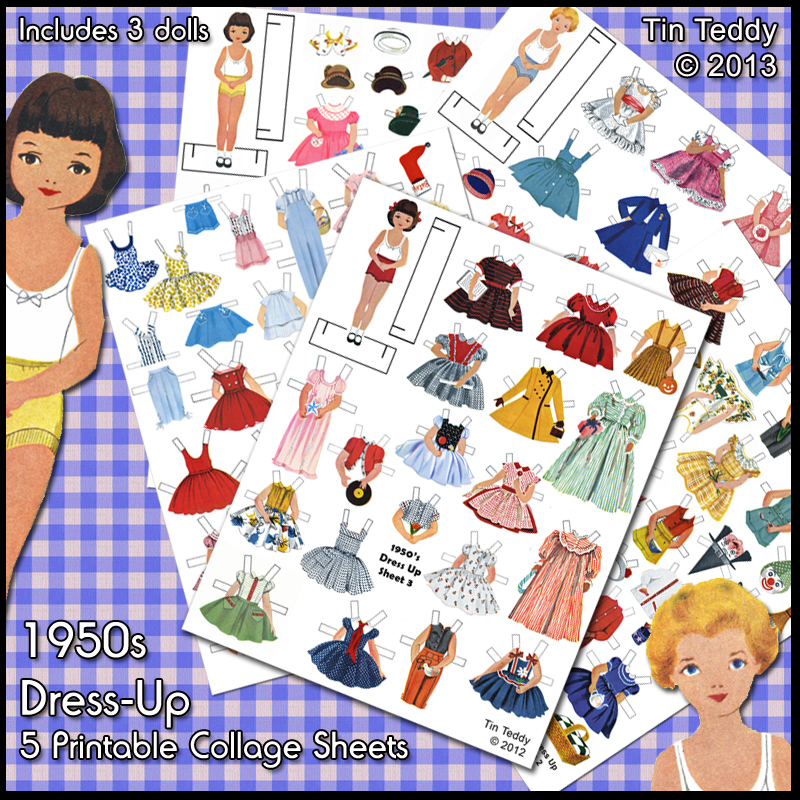 1950s paper dolls